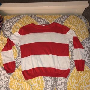 Striped long sleeve sweater